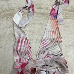 Pretty Print Halter Top and Matching Long Skirt